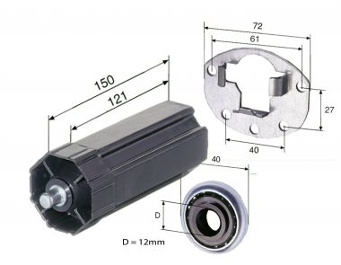 Lagerset SW60 (Kugel-, Anschraublager, Walzenkapsel)