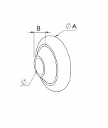 Eckermann Kugellager-Einsatz-Nylon, 12,3mm (14191)