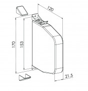 Eckermann Mini-Gurtwickler 14mm schwenkbar, Lochabstand 154mm (00510SK)