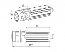 Eckermann Mini-Walzenkapsel SW40 gefedert inkl. Sicherungsring (A400)