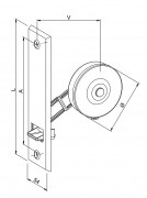 Eckermann Einlassgurtwickler/-gurtroller, 6m, verstellbar, Lochabstand 186mm (10106)