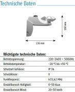 Somfy Soliris Sensor RTS LED mit Regenfühleranschluß (1818225)